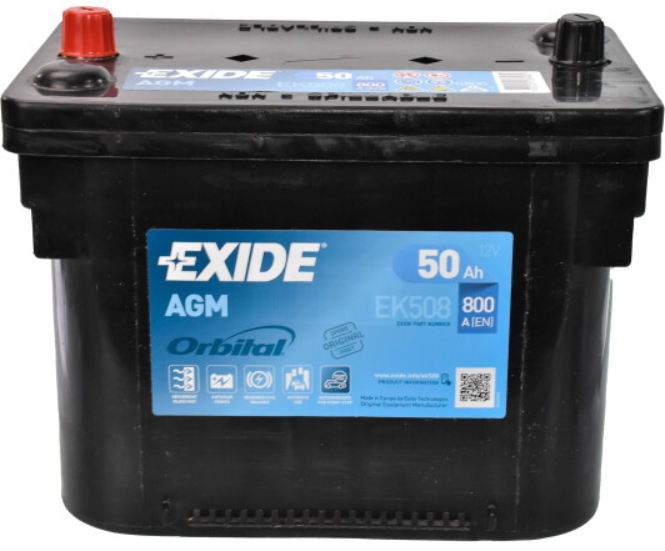 Акція на Автомобильный аккумулятор Agm Exide EK508 від Stylus