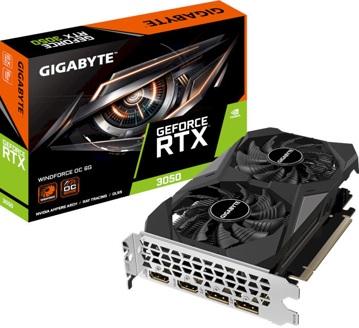 Акція на Gigabyte GeForce Rtx 3050 Windforce Oc 6G (GV-N3050WF2OC-6GD) від Stylus