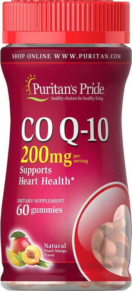 

Puritan's Pride Co Q-10 200 mg 60 Gummies Peach Mango