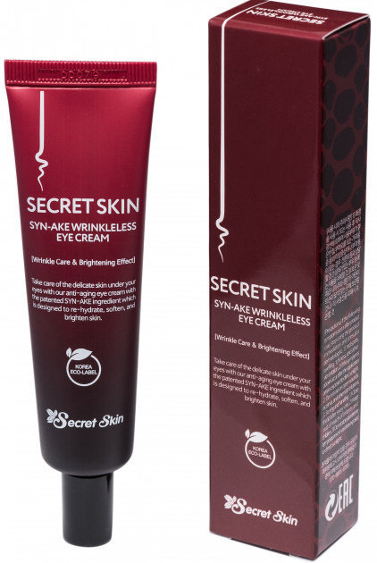 

Secret Skin Syn-ake Wrinkleless Eye Cream Крем для кожи вокруг глаз с пептидом змеиного яда 30 ml