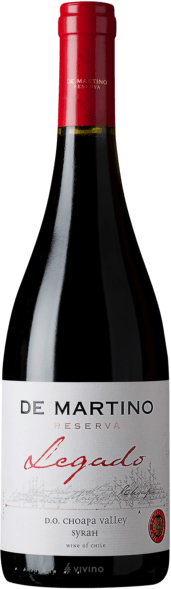 Акція на Вино Syrah "LEGADO" RESERVA, De MARTINO, красное сухое, 0.75л 13.5% (STA7804395000347) від Stylus