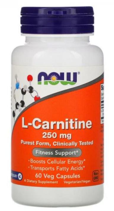 Акція на Now Foods L-Carnitine 250 mg 60 caps L-карнитин від Stylus
