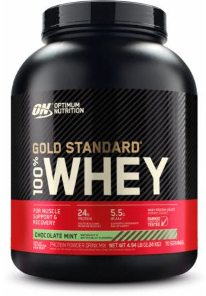 Акція на Optimum Nutrition 100% Whey Gold Standard 2270 g / 73 servings /Chocolate Mint від Stylus