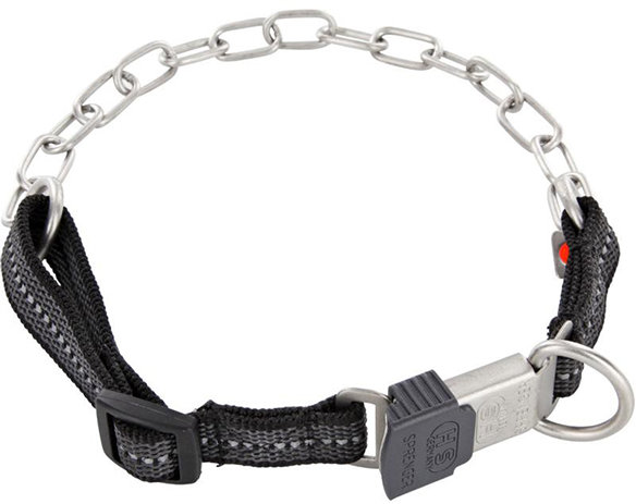 Акція на Нашийник для собак Sprenger Adjustable Collar with Assembly Chain середня ланка чорна матова нержавіюча сталь 3 мм 55-60 см (51150) від Y.UA