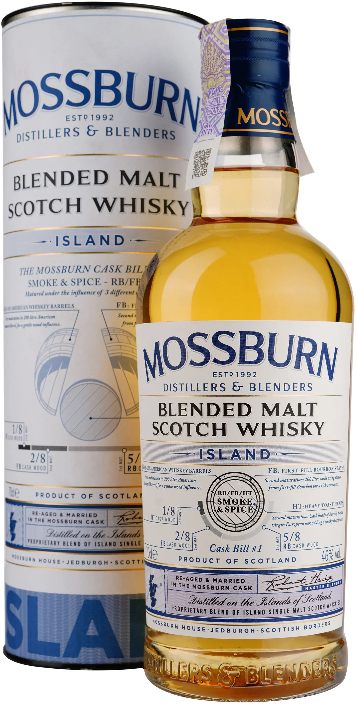 Акція на Виски Mossburn Island Blended Malt Scotch Whisky, 46% 0.7л (MAR5060033847114) від Stylus