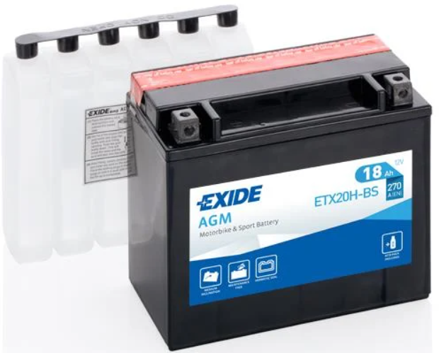 Акція на Мотоциклетный аккумулятор 12В Exide ETX20H-BS від Stylus