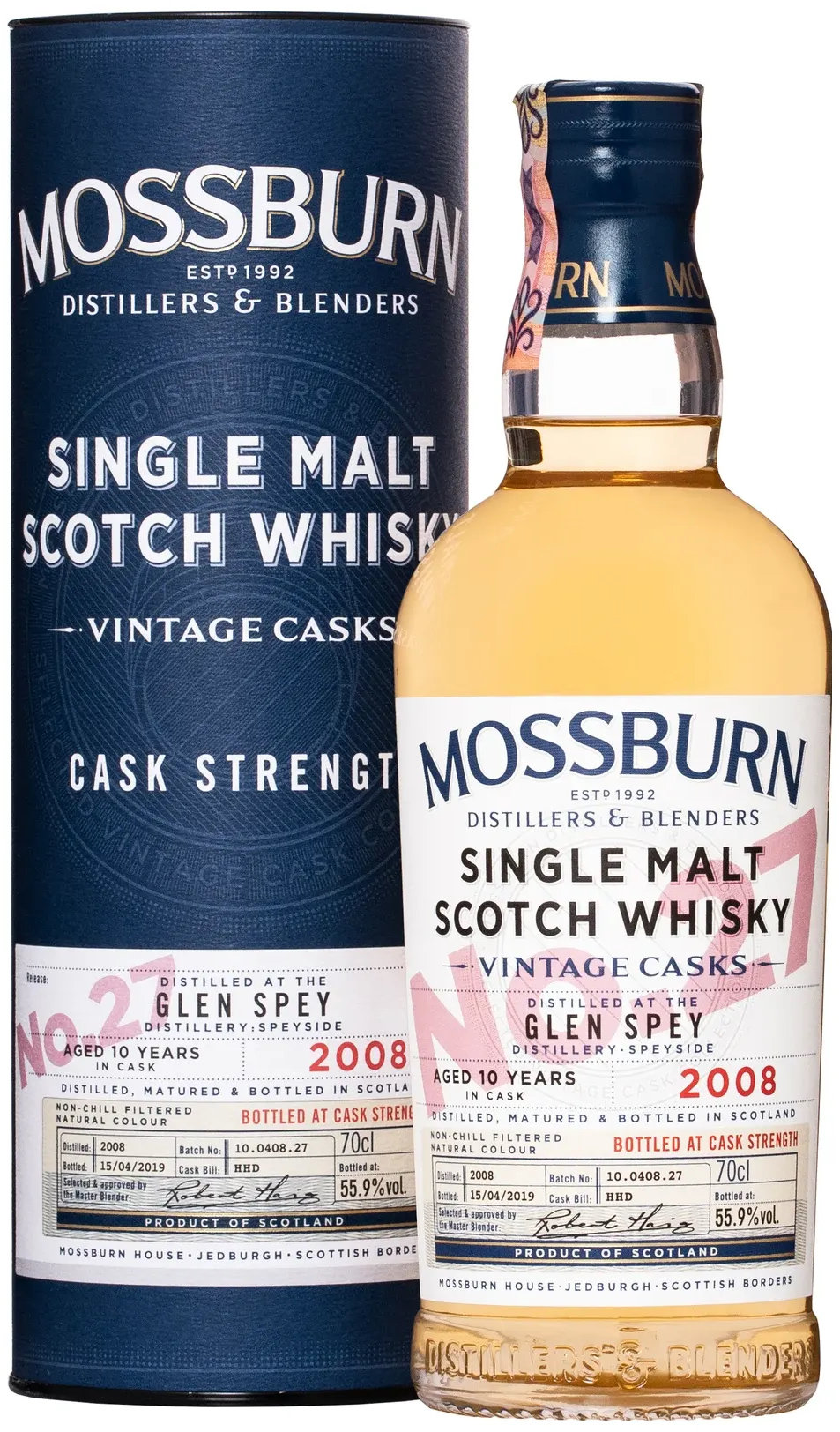 

Виски Mossburn Vintage Casks No 27 Glen Spey 10 YO, 55.9% 0.7л (MAR5060033847299)