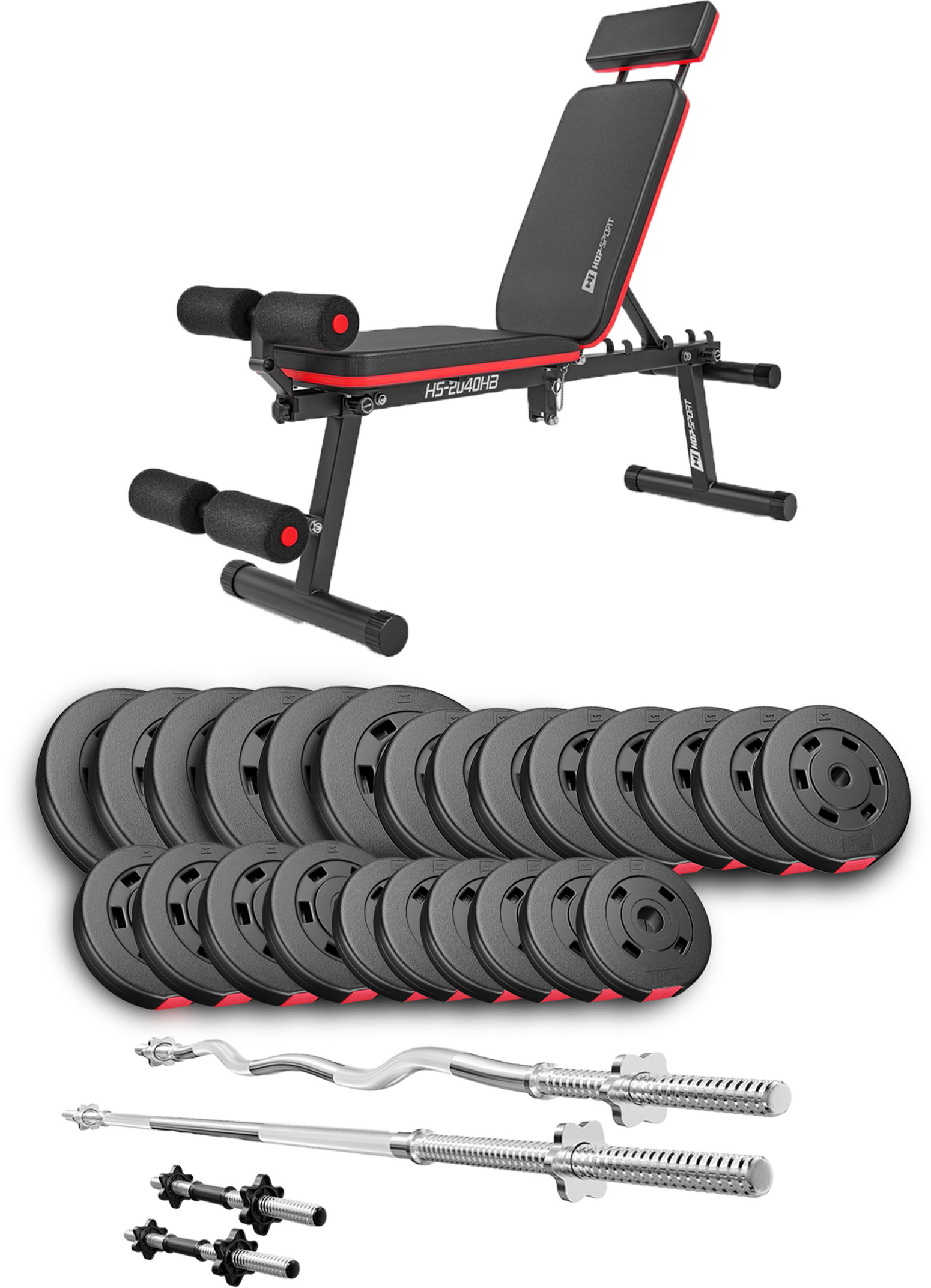 

Hop-Sport HS-2040 Hb со штангами и гантелями Premium 135 кг (00-G00000191)
