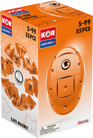 Акція на Geomag Kor Pantone Orange | Магнитный конструктор Геомаг Кор оранжевый від Stylus