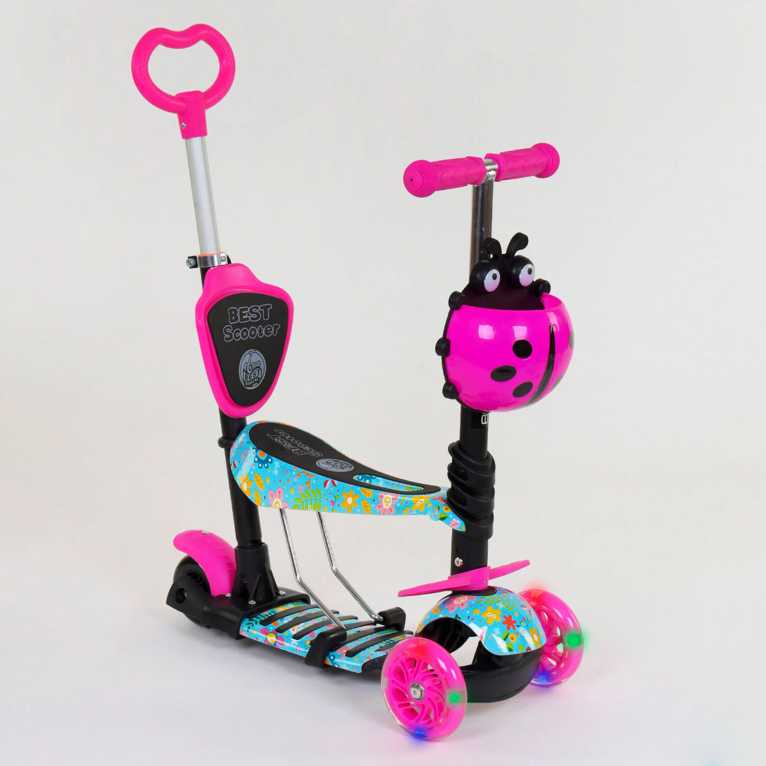 

Самокат 5в1 Best Scooter (PU колеса с подсветкой) Абстракция Multicolor (84217)