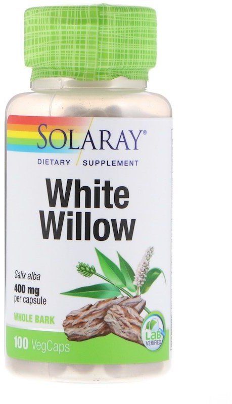 

Solaray White Willow Bark 400 mg Біла верба 100 капсул