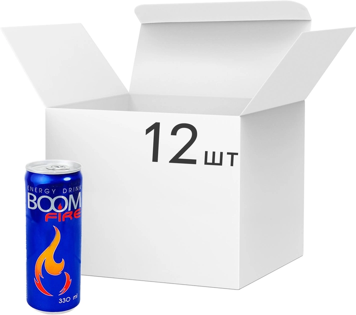 

Упаковка энергетического напитка Boom Fire 12х0.33 л (4860112000086_12)