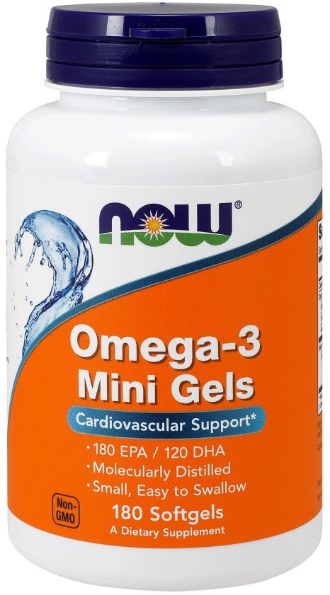 Акція на Now Foods Omega-3 Mini Gels Softgels 180 caps Омега-3 від Stylus