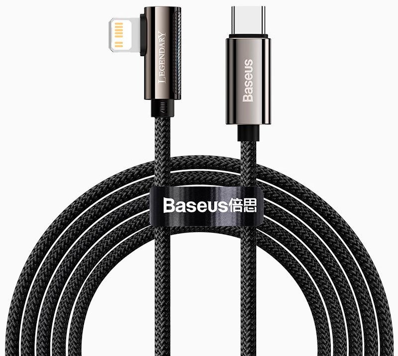 

Baseus Cable USB-C to Lightning Legend Elbow 20W 1m Black (CATLCS-01)