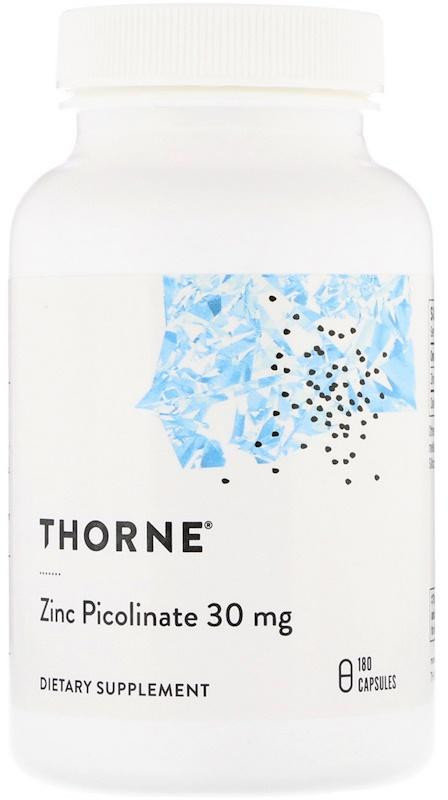 Акція на Thorne Research Double Strength Zinc Picolinate 30 mg 180 Veg Caps Пиколинат цинка усиленный від Stylus