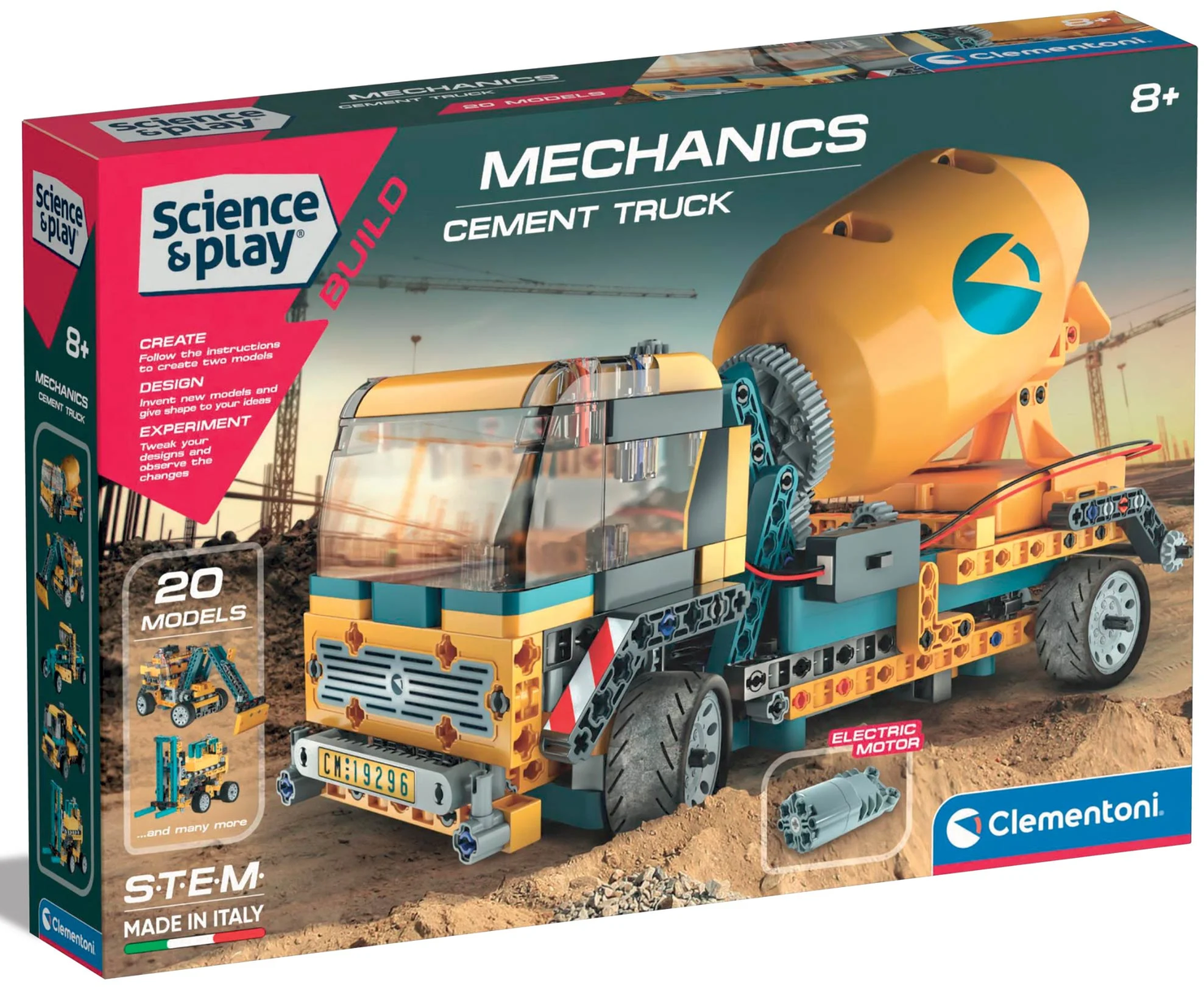 

Конструктор 20 в 1 Clementoni Concrete Mixer Truck, серия Science & Play (75083.00)