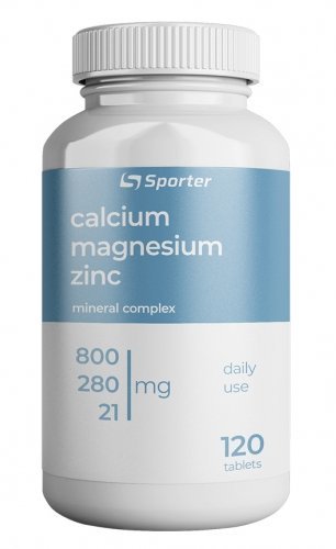 

Sporter Calcium Magnesium Zinc 120 Tablets (817072)