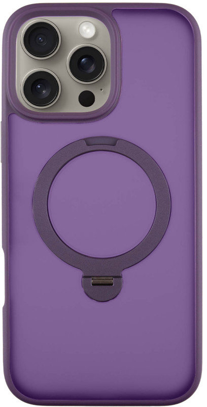 

Mobile Case Metal Buttons with MagSafe Hq Ring Purple for iPhone 16 Pro