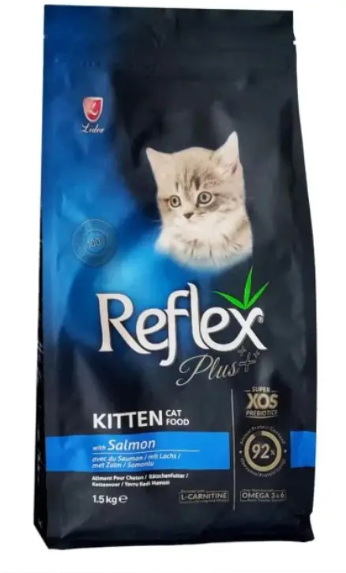 Акція на Cухой корм Reflex Plus Kitten Cat Food with Salmon для котят с лососем 1.5 кг (RFX-312) від Stylus