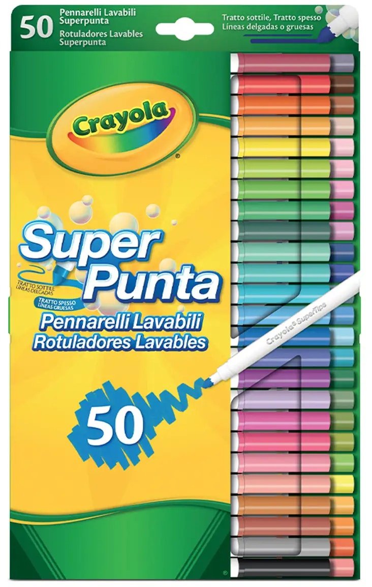 Акція на Набор фломастеров Supertips (washable) Crayola, 50 шт (7555) від Stylus