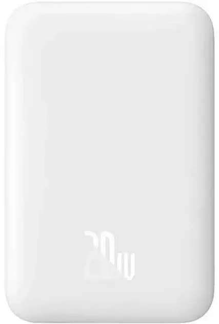 Акція на Baseus Power Bank 10000mAh Mini Magnetic Wireless 20W White (PPCX070002) від Stylus