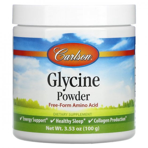 

Carlson Labs Glycine Powder Безкоштовна форма Amino Acid Гліцин у порошку вільна форма амінокислоти 100 гр