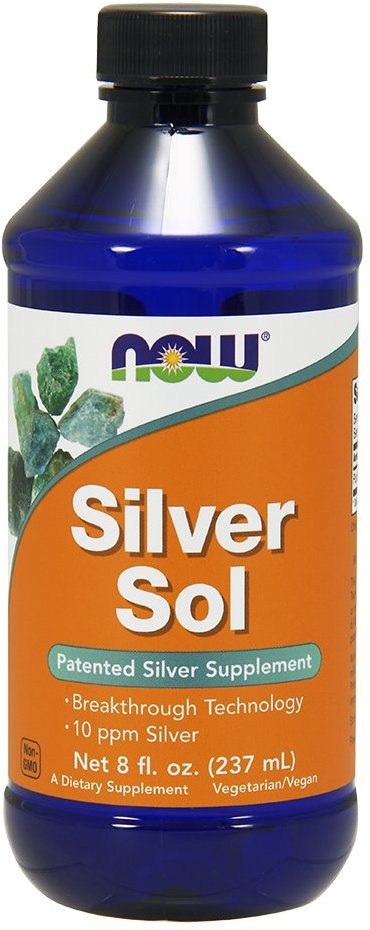 Акція на Now Foods Silver Sol 10 Ppm Liquid 8 Fl Oz Гидролизоль серебра від Stylus