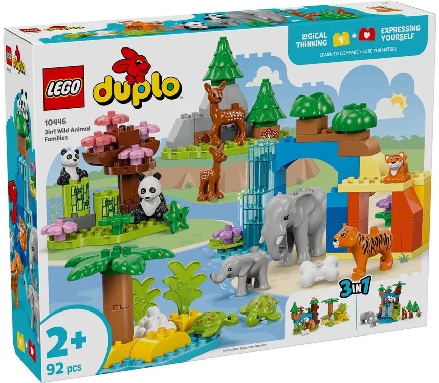 

Конструктор Lego Duplo Town Семейства диких животных 3-в-1 92 детали (10446)