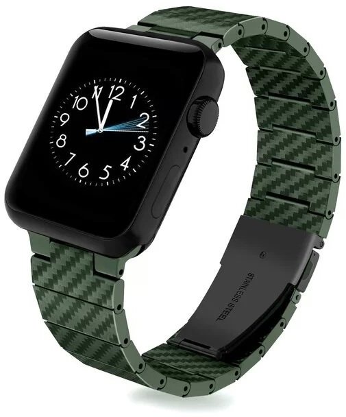 

COTEetCI W76 Carbon Fiber Pattern Strap Green (22008-GR) for Apple Watch 42/44/45/49mm