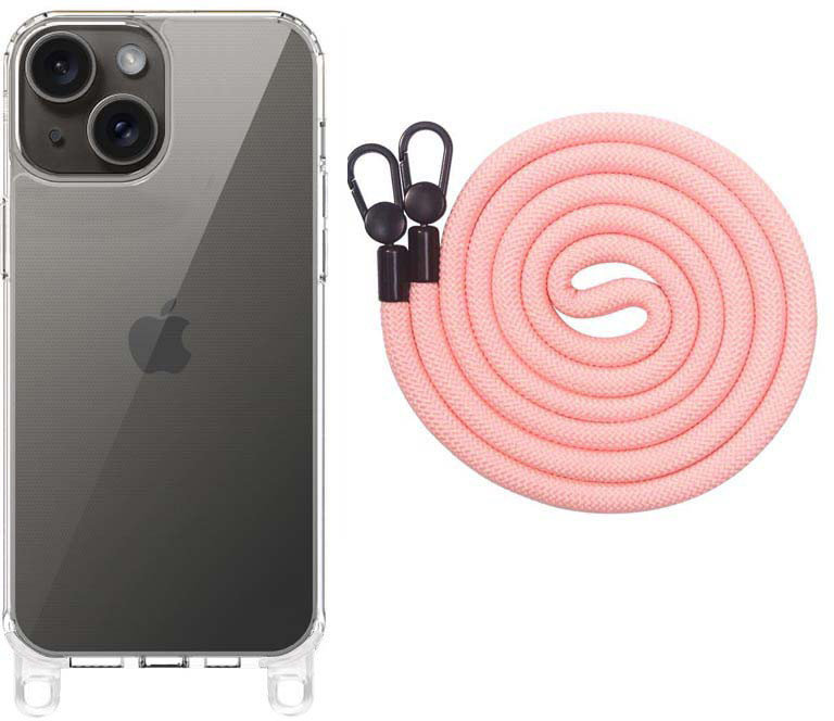 

Epic Tpu Transparent with Straps Light Pink for iPhone 15