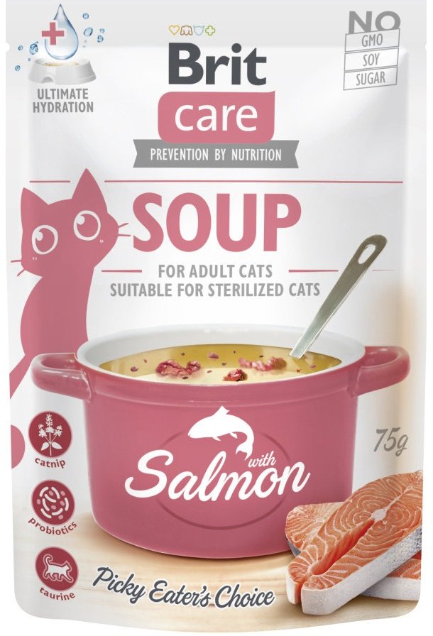 Акція на Влажный корм Brit Care Soup Salmon для котов суп з лососем 75 г х 15 шт (2700000048252) від Stylus