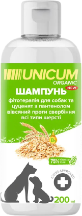 

Шампунь для собак Unicum Organic с пантенолом и экстрактом овса 200 мл (UN-084)