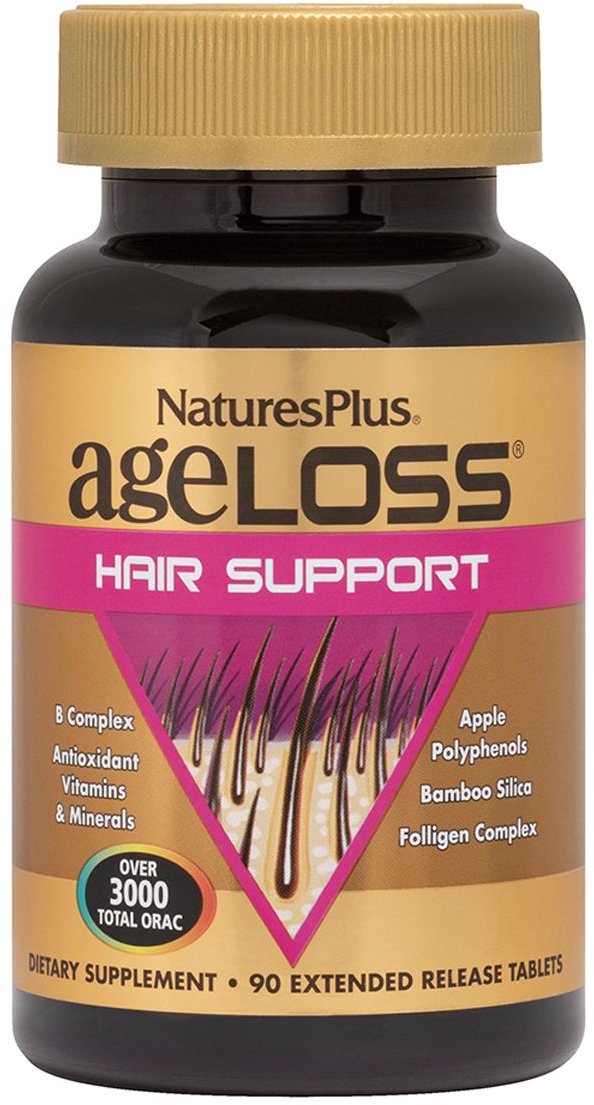 

Nature's Plus AgeLoss, Hair Support, 90 Tablets (NTP8015)