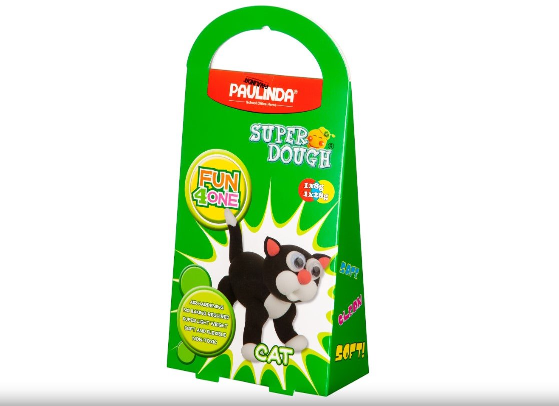 

Масса для лепки Paulinda Super Dough Fun4one Кот (подвижные глаза)