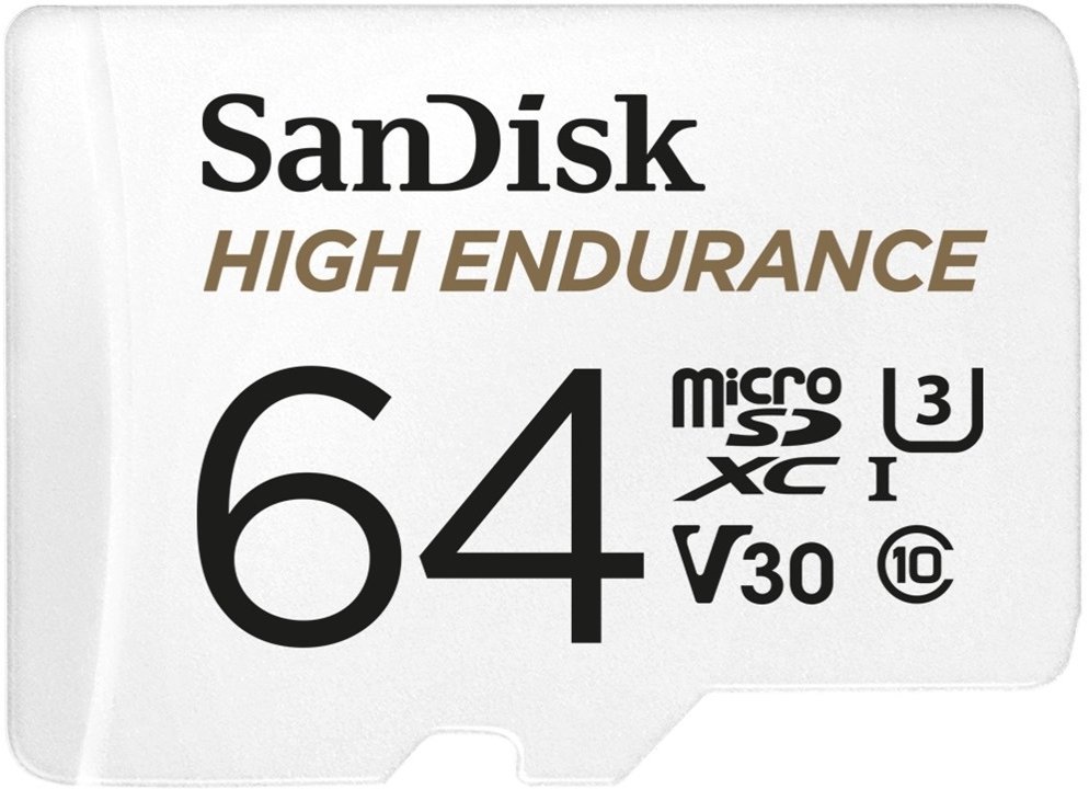 

SanDisk 64GB microSDXC Class 10 UHS-I U3 V30 High Endurance + adapter (SDSQQNR-064G-GN6IA)