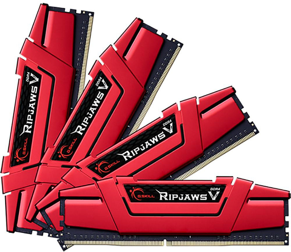 

G.Skill 64 Gb (4x16GB) DDR4 3600 MHz Ripjaws V (F4-3600C19Q-64GVRB)