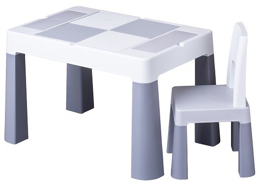 Акція на Комплект Tega Multifun стіл + 1 стілець MF-001 grey від Y.UA