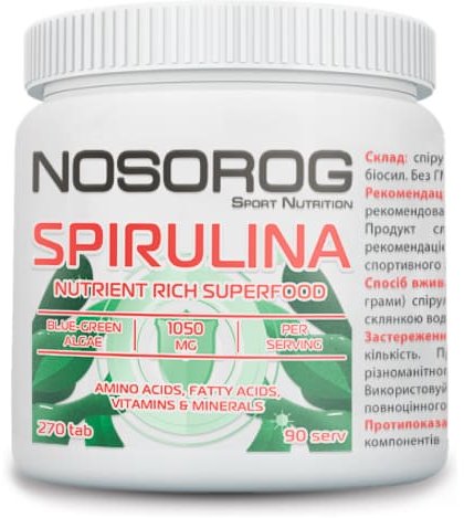 

Nosorog Nutrition Spirulina Спирулина 270 таблеток