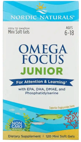 

Nordic Naturals Omega Focus Омега-3 для подростков 120 мини гелевых капсул