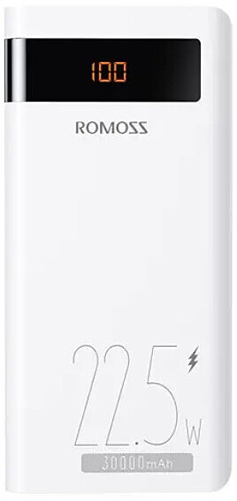 Акція на Romoss Power Bank 30000mAh 22,5W Sense 8PF White (PHP30-852-1735H) від Y.UA