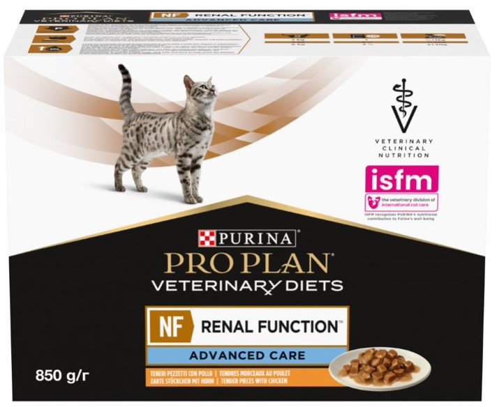 

Влажный корм для котов Pro Plan Veterinary Diets Nf Advanced Патология почек с курицей в подливке 10х85 г (7613287873644)