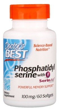 

Doctor's Best Phosphatidylserine with SerinAid 100 mg 60 Softgels Фосфатидилсерин