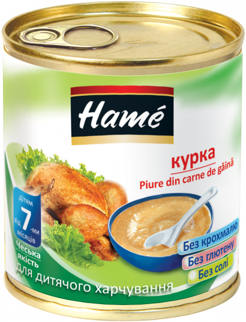 

Пюре Hame мясное детское 100г курица ж/б (8595139726218)