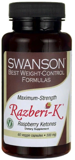 

Swanson Maximum Strength Razberi-K Raspberry Ketones, 500 mg, 60 Veggie Capsules (SWA-04078)