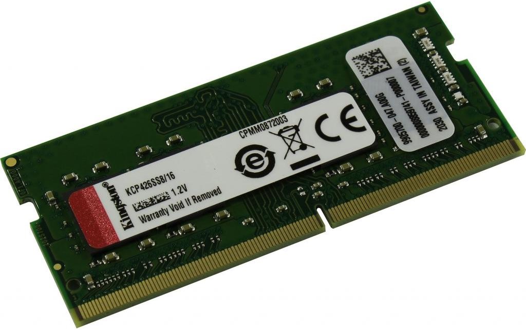 Акція на Kingston 16 Gb SO-DIMM DDR4 2666 MHz (KCP426SS8/16) від Stylus