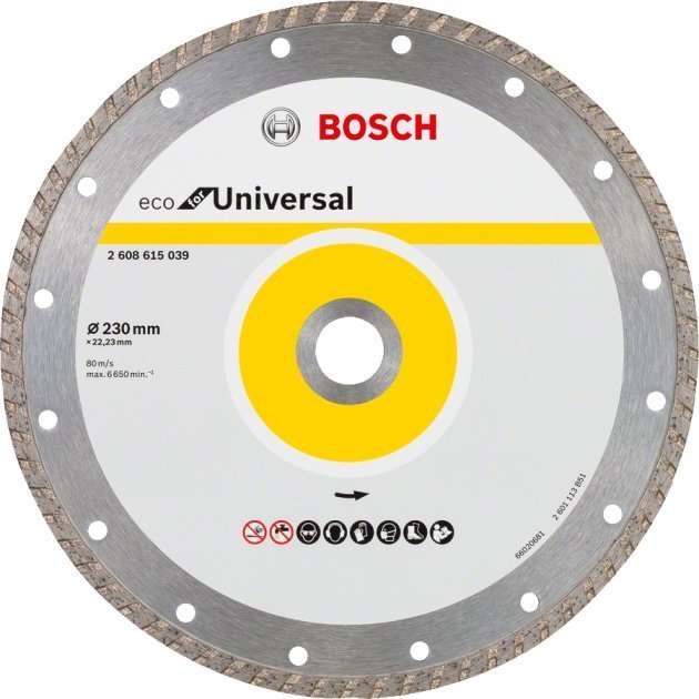 

Диск отрезной алмазный Bosch Eco Univ.Turbo 230-22.23 (2608615039)