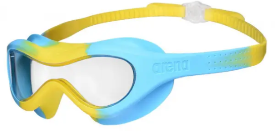 Акція на Очки-маска для плавания Arena Spider Kids Mask голубой, желтый Дит Osfm (004287-102) від Stylus