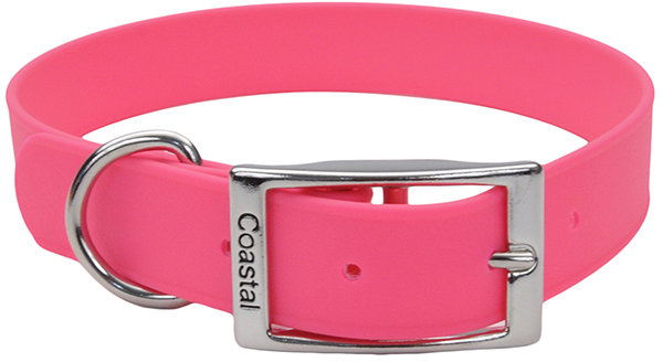 Акція на Нашийник Coastal Fashion Waterproof Dog Collar для собак біотановий рожевий 2.5x61 см від Y.UA
