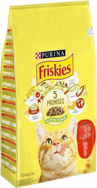Акція на Сухой корм Friskies для взрослых котов с говядиной, курицей и овощами 10 кг (5997204569004) від Stylus