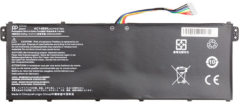 

PowerPlant Acer Aspire E15 ES1-512 Series (AC14B8K) 15.2V 2200mAh (NB410460)